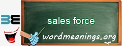 WordMeaning blackboard for sales force